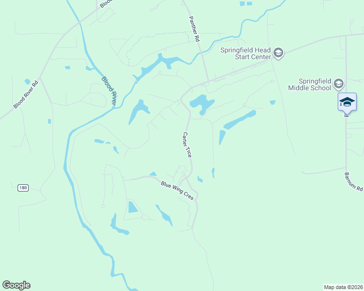 map of restaurants, bars, coffee shops, grocery stores, and more near 23733 Carter Trace in Springfield