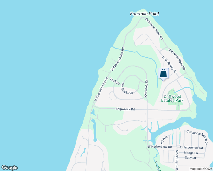 map of restaurants, bars, coffee shops, grocery stores, and more near 178 Driftwood Point Road in Santa Rosa Beach