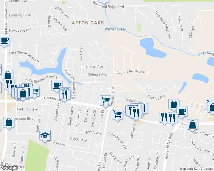 map of restaurants, bars, coffee shops, grocery stores, and more near 4442 Stumberg Lane in Baton Rouge