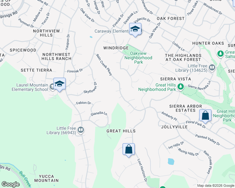 map of restaurants, bars, coffee shops, grocery stores, and more near 6903 Rimner Cove in Austin