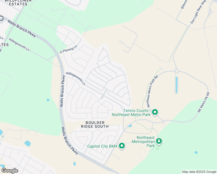 map of restaurants, bars, coffee shops, grocery stores, and more near 97 Canyon Drive in Pflugerville