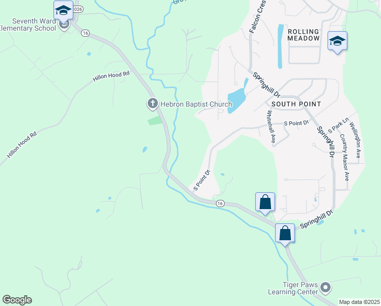 map of restaurants, bars, coffee shops, grocery stores, and more near 23784 Louisiana 16 in Denham Springs