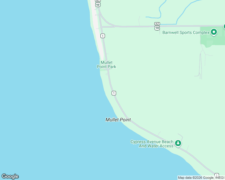 map of restaurants, bars, coffee shops, grocery stores, and more near 13000 County Road 1 in Fairhope