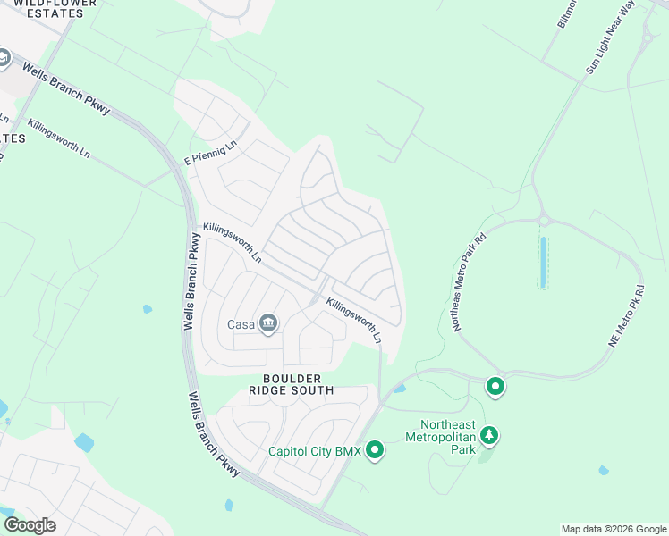 map of restaurants, bars, coffee shops, grocery stores, and more near 97 Canyon Drive in Pflugerville