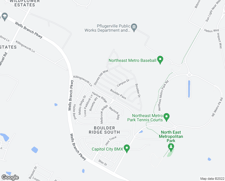 map of restaurants, bars, coffee shops, grocery stores, and more near 31 Boulder Pass in Pflugerville