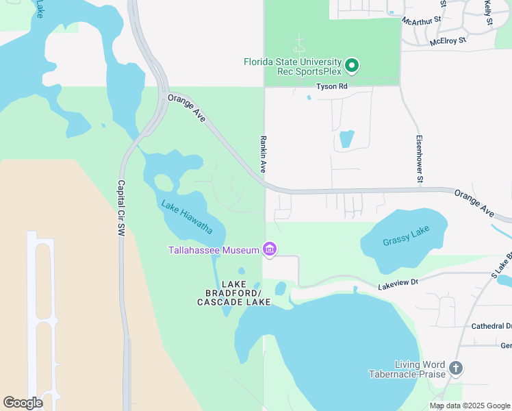 map of restaurants, bars, coffee shops, grocery stores, and more near in Tallahassee