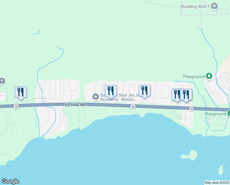 map of restaurants, bars, coffee shops, grocery stores, and more near 4 Flamenco Street in Mary Esther