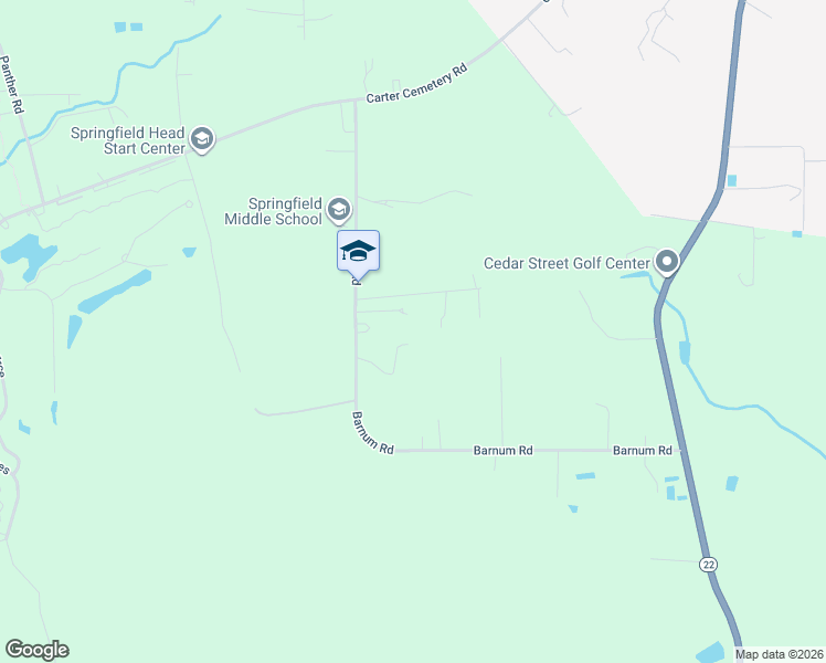 map of restaurants, bars, coffee shops, grocery stores, and more near 31575 Willie Coates Lane in Springfield