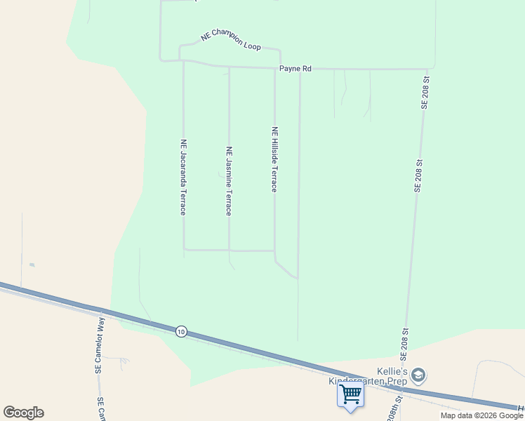map of restaurants, bars, coffee shops, grocery stores, and more near 616 Northeast Hillside Terrace in Lee
