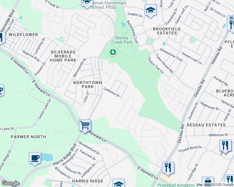 map of restaurants, bars, coffee shops, grocery stores, and more near 13901 Cantata Lane in Austin