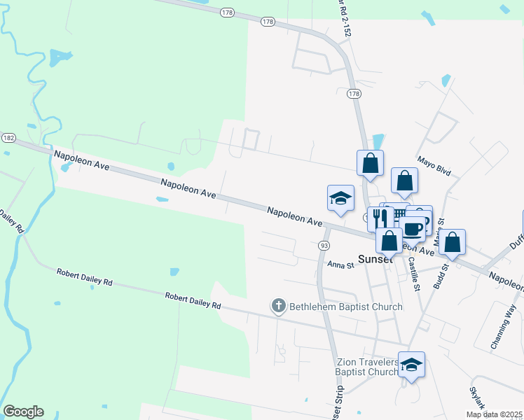 map of restaurants, bars, coffee shops, grocery stores, and more near 496 Napoleon Avenue in Sunset