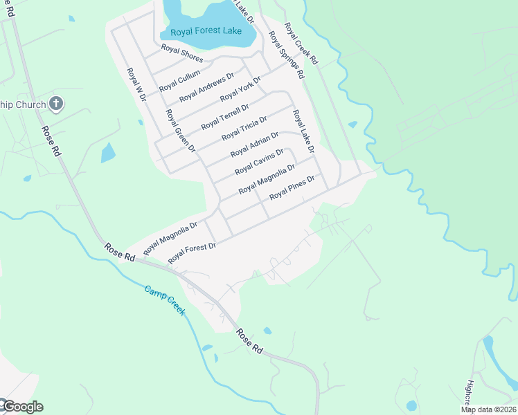 map of restaurants, bars, coffee shops, grocery stores, and more near 10682 Royal Pines Drive in Conroe