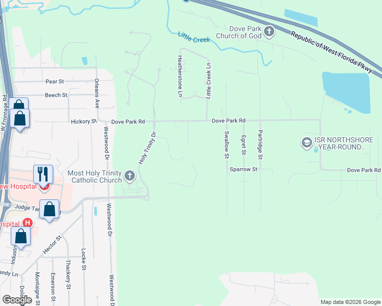 map of restaurants, bars, coffee shops, grocery stores, and more near 528 Dove Park Road in Covington