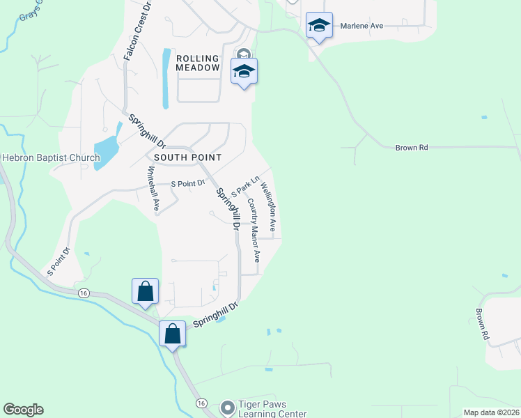 map of restaurants, bars, coffee shops, grocery stores, and more near 23580 Country Manor Avenue in Denham Springs