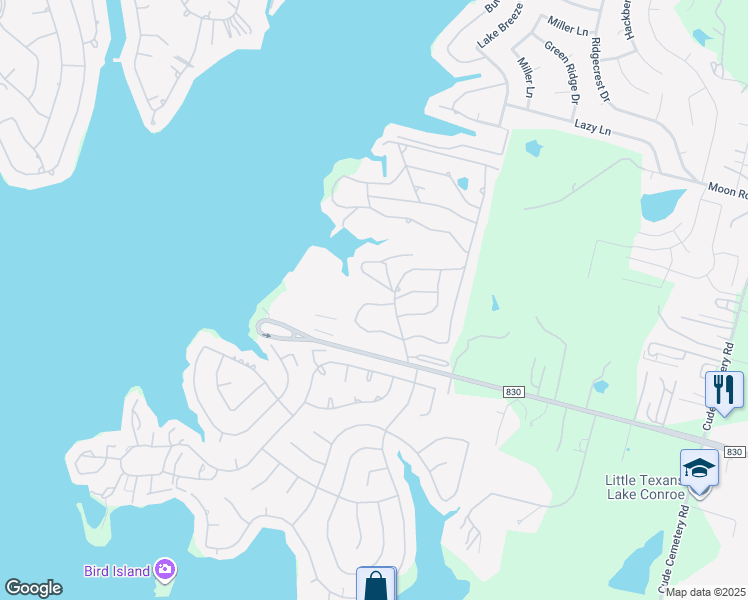 map of restaurants, bars, coffee shops, grocery stores, and more near 12080 Lakeview Manor Drive in Willis