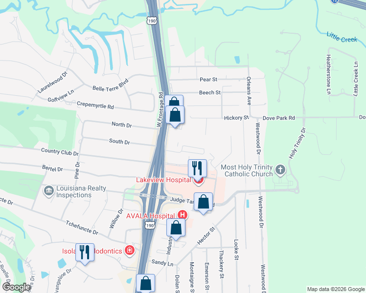 map of restaurants, bars, coffee shops, grocery stores, and more near 4000 Jonathon Lane in Covington