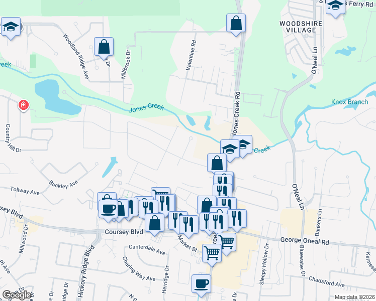 map of restaurants, bars, coffee shops, grocery stores, and more near 13963 Bellacosa Avenue in Baton Rouge