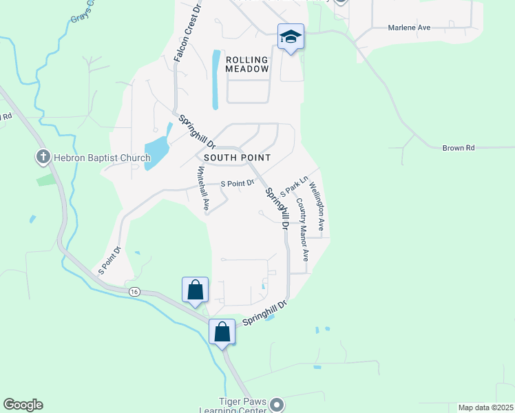 map of restaurants, bars, coffee shops, grocery stores, and more near 11247 Westwood Avenue in Denham Springs