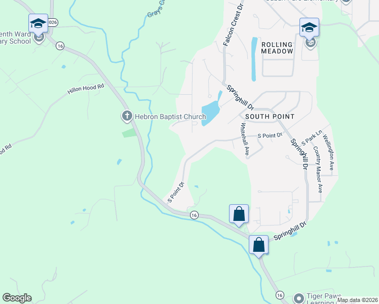 map of restaurants, bars, coffee shops, grocery stores, and more near 23633 South Point Drive in Denham Springs