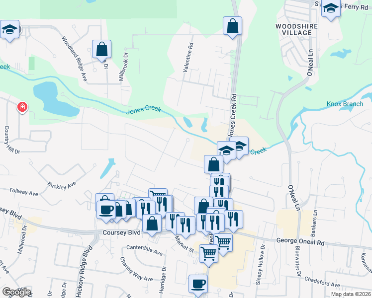 map of restaurants, bars, coffee shops, grocery stores, and more near 13963 Bellacosa Avenue in Baton Rouge
