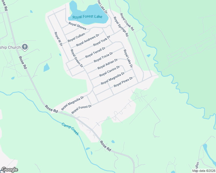 map of restaurants, bars, coffee shops, grocery stores, and more near 10682 Royal Pines Drive in Conroe