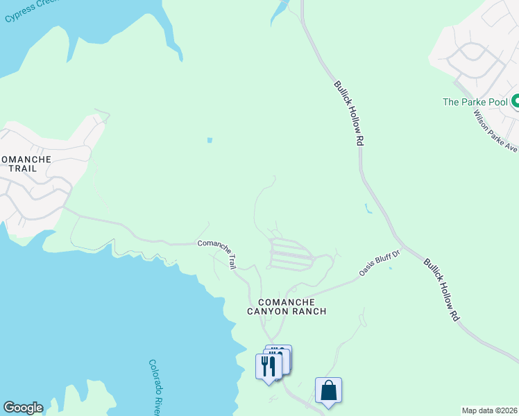 map of restaurants, bars, coffee shops, grocery stores, and more near 7125 Cielo Azul Pass in Austin