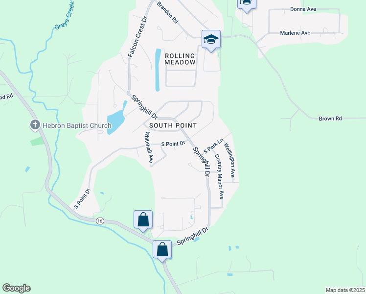 map of restaurants, bars, coffee shops, grocery stores, and more near 23848 South Point Drive in Denham Springs