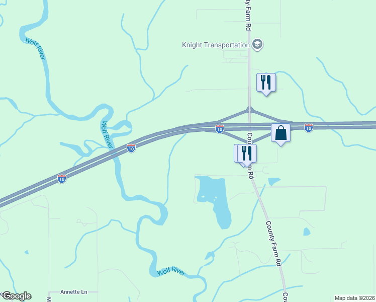 map of restaurants, bars, coffee shops, grocery stores, and more near Interstate 10 in Long Beach