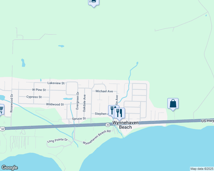 map of restaurants, bars, coffee shops, grocery stores, and more near 322 Michael Ct in Mary Esther