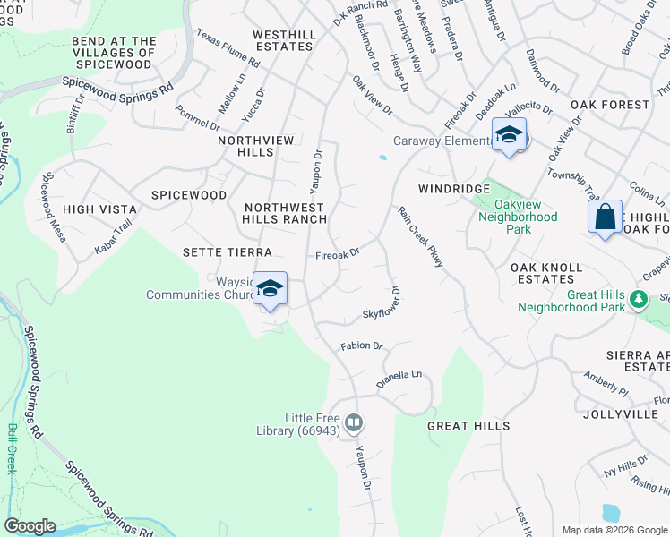 map of restaurants, bars, coffee shops, grocery stores, and more near 7504 Canna Cove in Austin