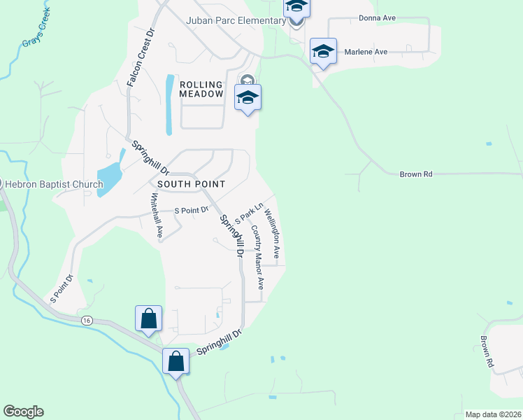 map of restaurants, bars, coffee shops, grocery stores, and more near 23928 South Park Lane in Denham Springs