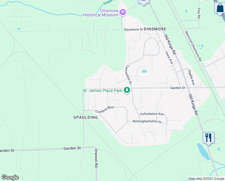 map of restaurants, bars, coffee shops, grocery stores, and more near 9894 Olivia Street in Jacksonville