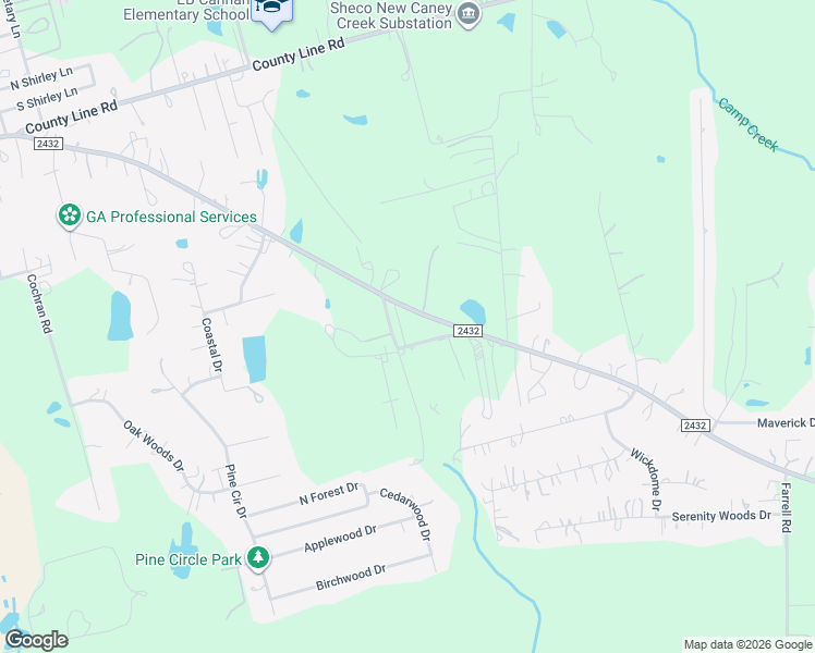 map of restaurants, bars, coffee shops, grocery stores, and more near 12011 Old County Road in Willis