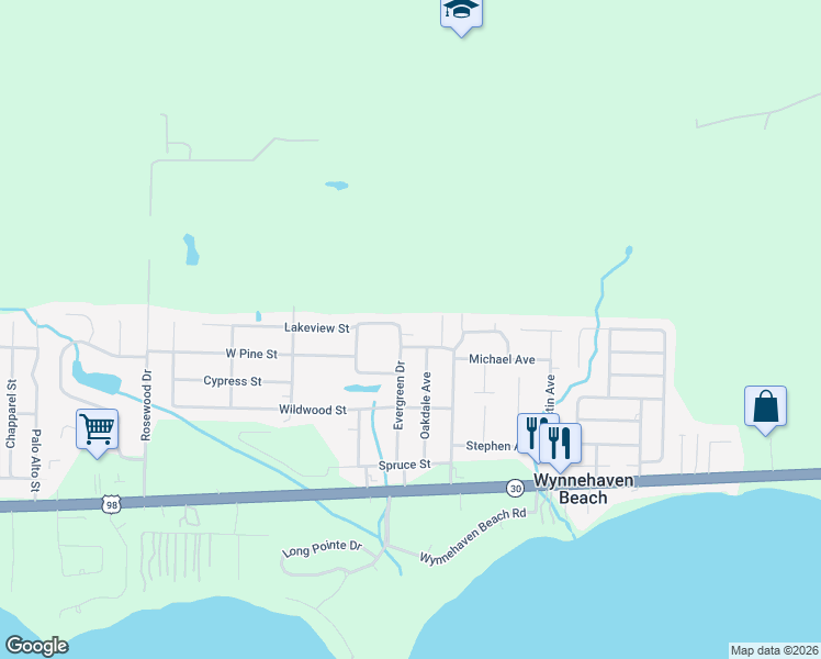 map of restaurants, bars, coffee shops, grocery stores, and more near 131 Noblat Drive in Mary Esther