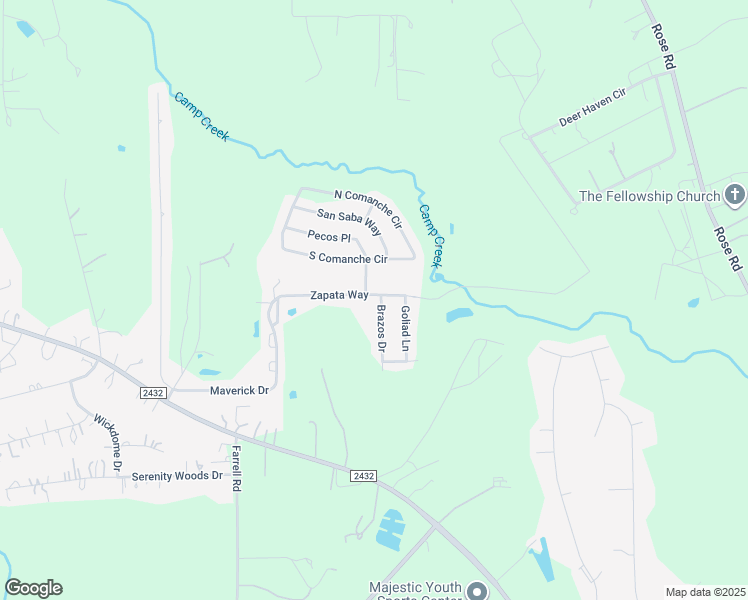 map of restaurants, bars, coffee shops, grocery stores, and more near 9052 Zapata Way in Willis
