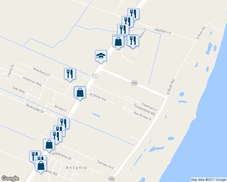 map of restaurants, bars, coffee shops, grocery stores, and more near 1540 Rev Manual Street in Port Allen