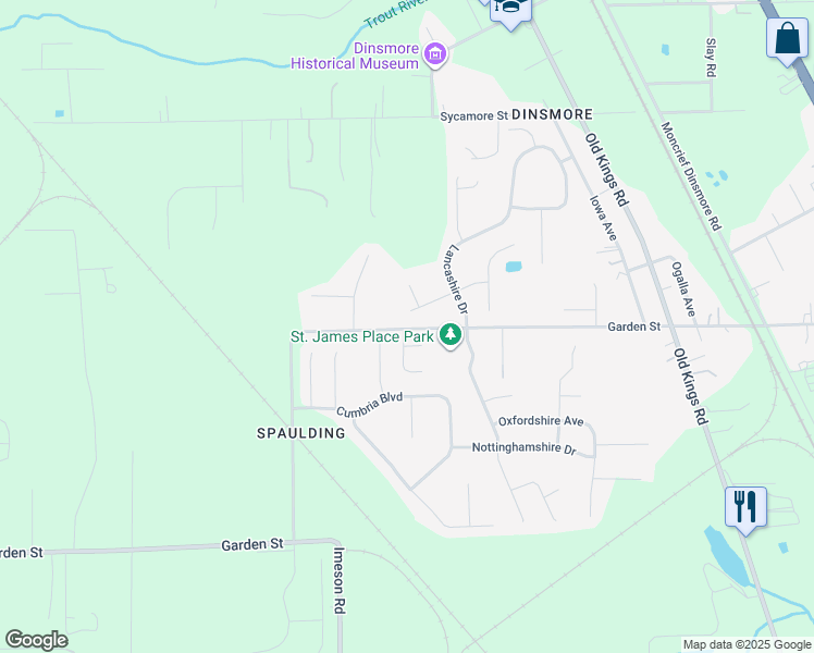 map of restaurants, bars, coffee shops, grocery stores, and more near 9894 Olivia Street in Jacksonville