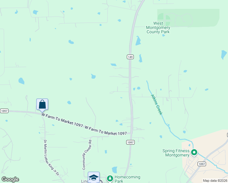 map of restaurants, bars, coffee shops, grocery stores, and more near 21647 Chick Lane in Montgomery