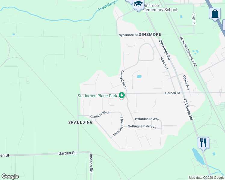 map of restaurants, bars, coffee shops, grocery stores, and more near 7288 Rose Creek Lane in Jacksonville