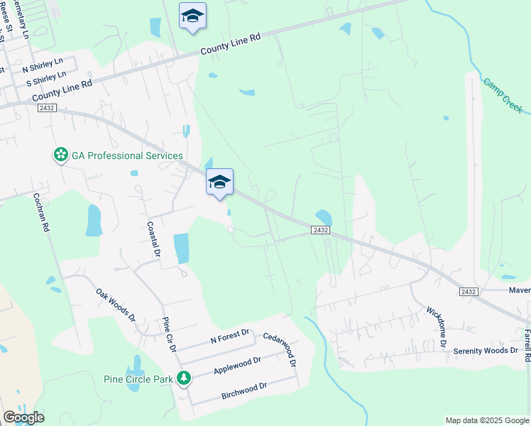 map of restaurants, bars, coffee shops, grocery stores, and more near 12150 Old County Road in Willis