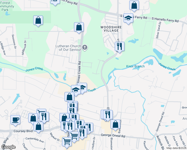 map of restaurants, bars, coffee shops, grocery stores, and more near 4025 Windsong Drive in Baton Rouge