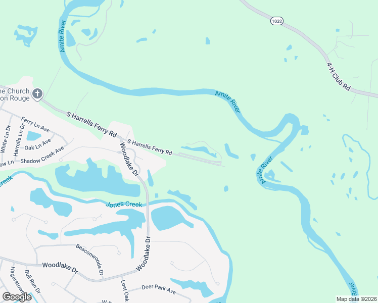 map of restaurants, bars, coffee shops, grocery stores, and more near 19423 River Breeze Drive in Baton Rouge