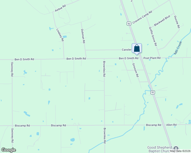 map of restaurants, bars, coffee shops, grocery stores, and more near 3821 Brownlea Road in Silsbee