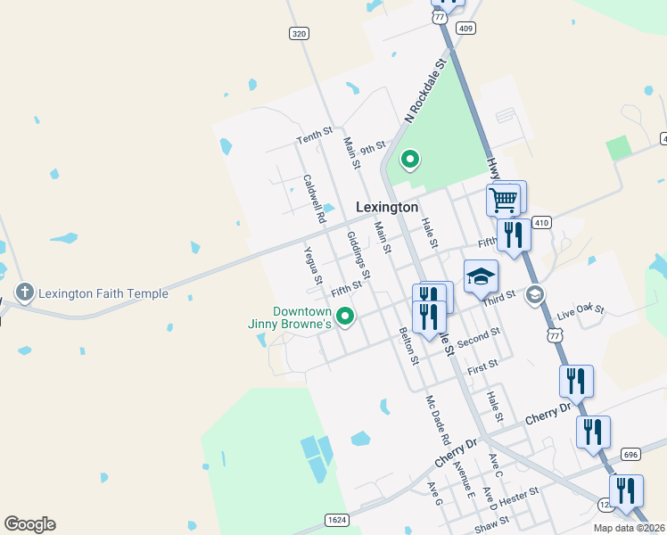 map of restaurants, bars, coffee shops, grocery stores, and more near 902 Caldwell Street in Lexington