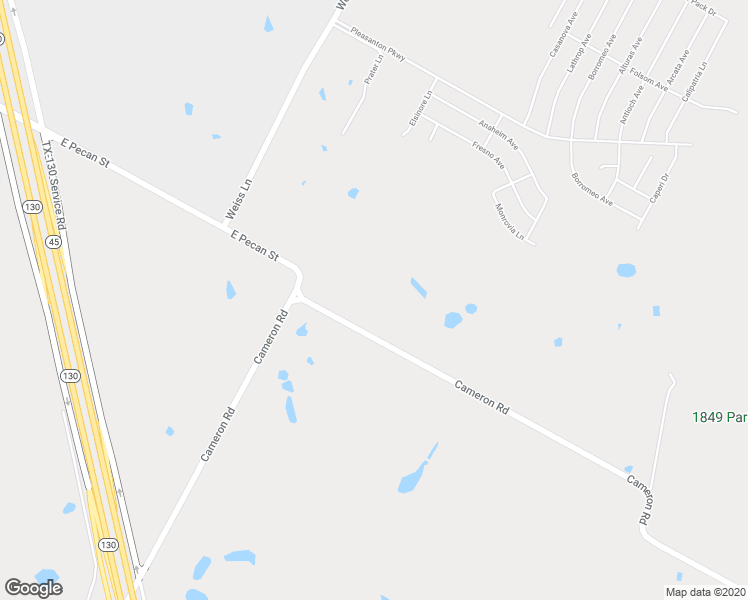 map of restaurants, bars, coffee shops, grocery stores, and more near 16242 Cameron Road in Pflugerville