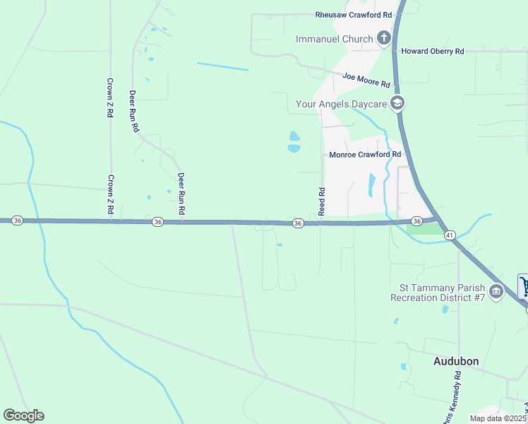 map of restaurants, bars, coffee shops, grocery stores, and more near 36277 Louisiana 36 in Pearl River