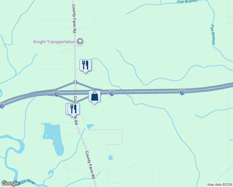 map of restaurants, bars, coffee shops, grocery stores, and more near Interstate 10 in Long Beach