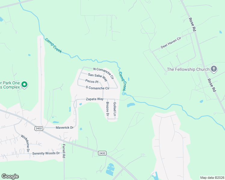 map of restaurants, bars, coffee shops, grocery stores, and more near 9072 South Comanche Circle in Willis