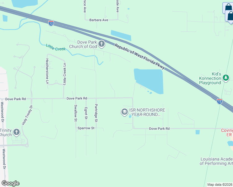 map of restaurants, bars, coffee shops, grocery stores, and more near 1009 Dove Park Road in Covington