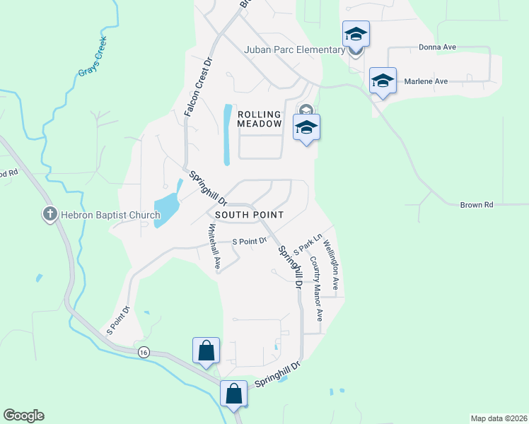 map of restaurants, bars, coffee shops, grocery stores, and more near 23869 Rosemont Avenue in Denham Springs